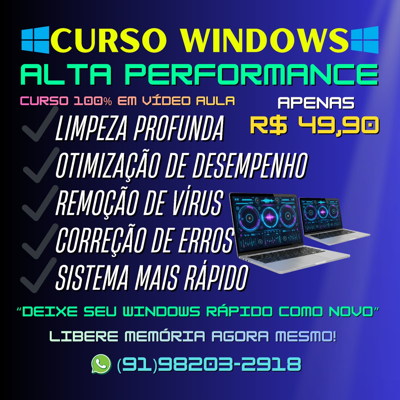 Imagem de CURSO WINDOWS ALTA PERFORMANCE 