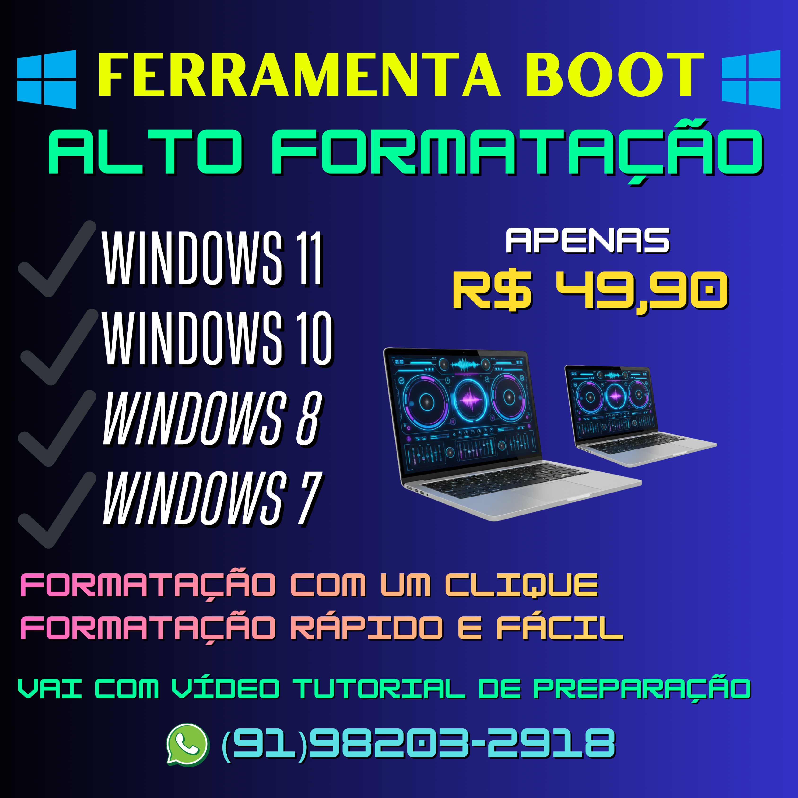 Imagem de BOOT - WINDOWS - ALTO FORMAT 