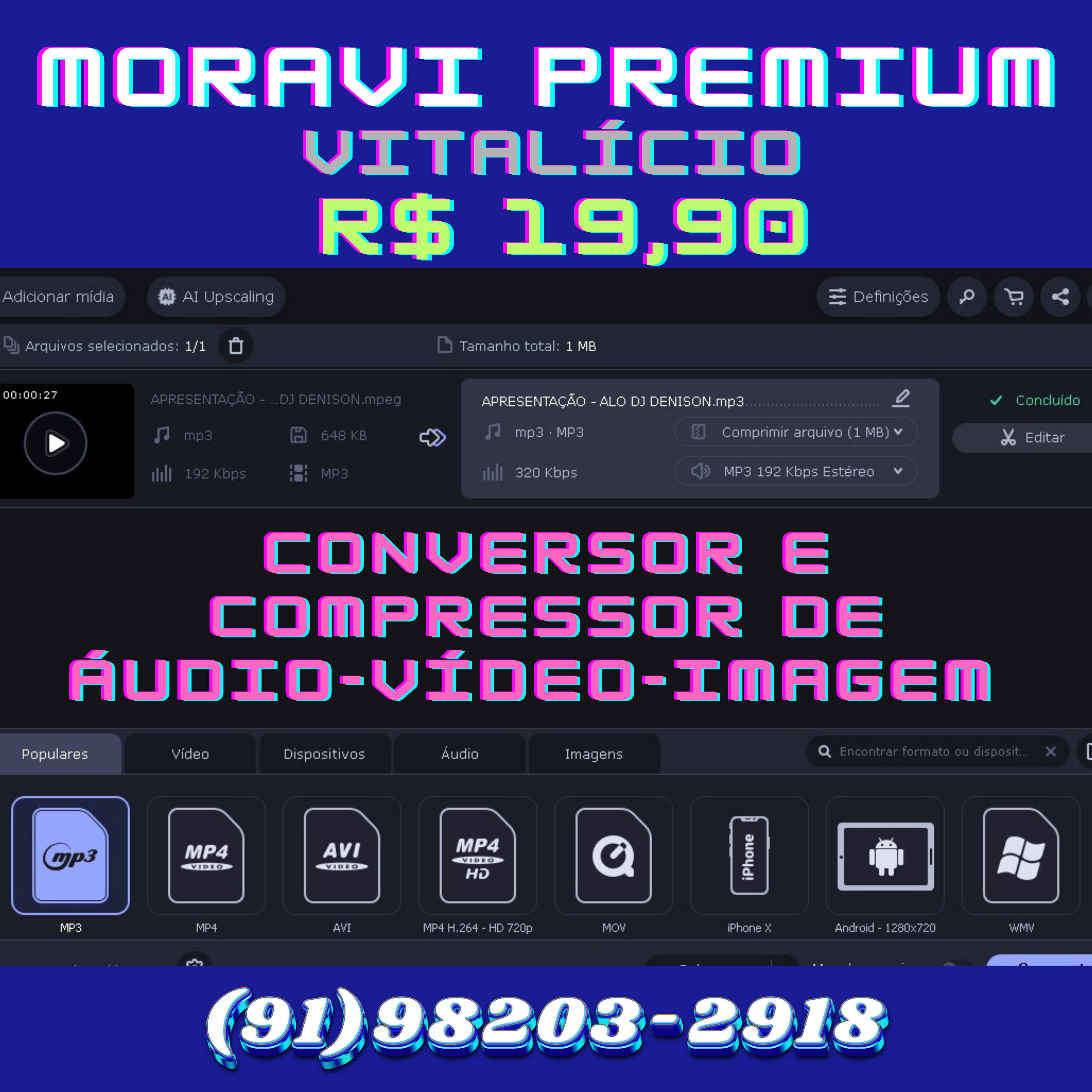 Imagem de MORAVI PREMIUM - CONVERSOR DE ÁUDIO, VÍDEO E IMAGEM 