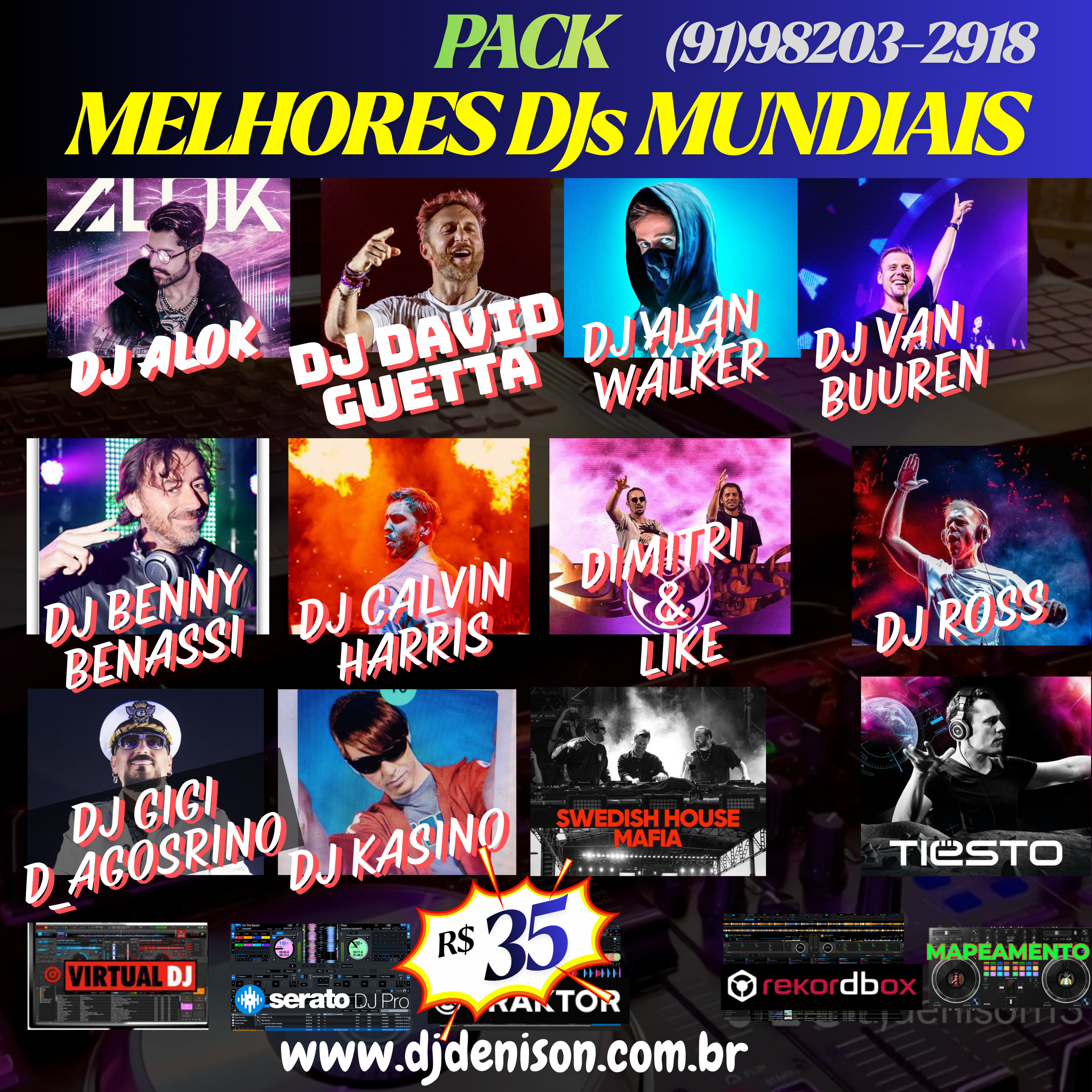Imagem de PACK MELHORES DOS DJs MUNDIAIS 