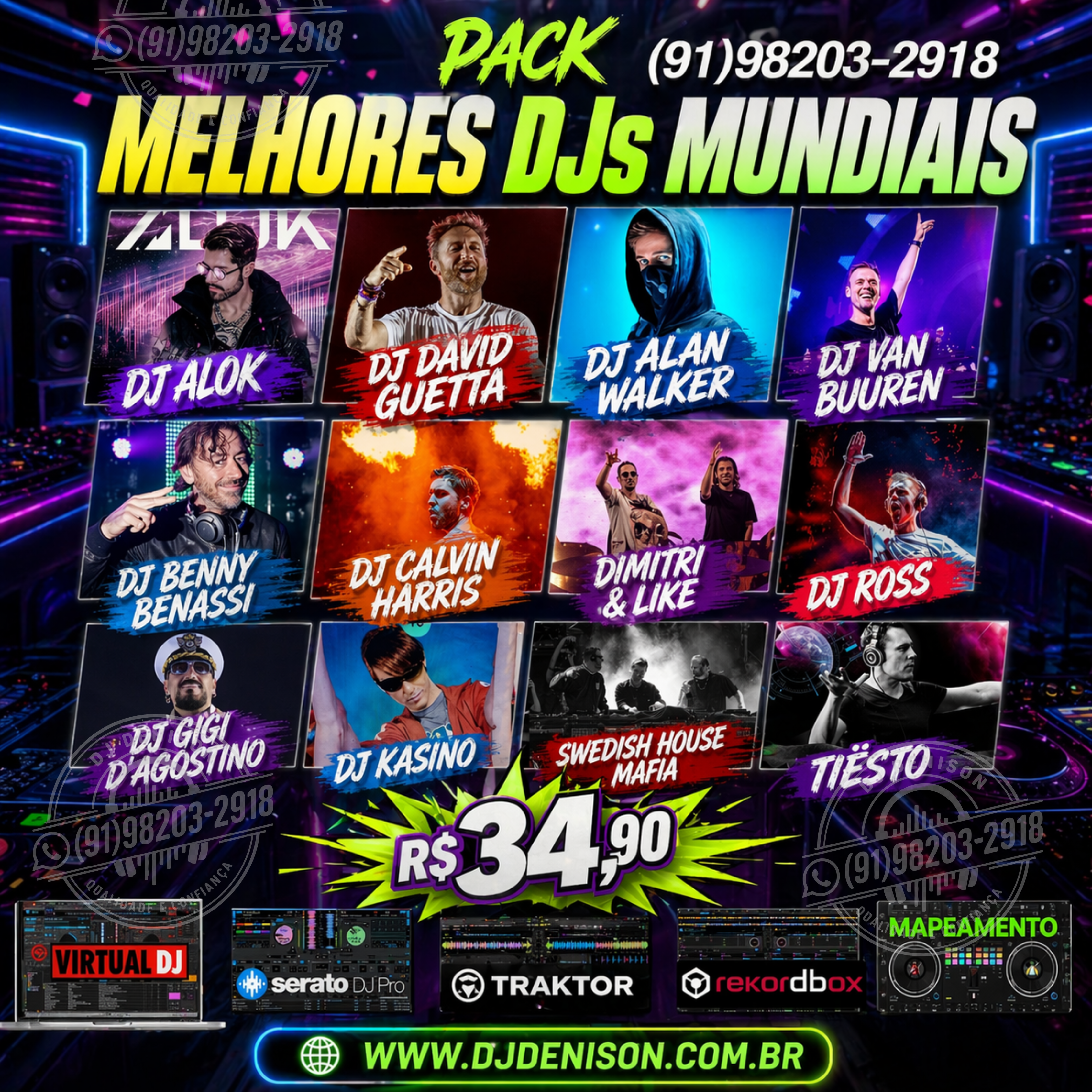 Imagem de PACK MELHORES DOS DJs MUNDIAIS 